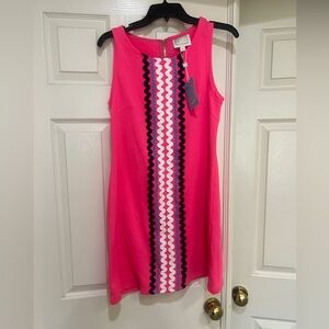 Sail to Sable Cotton Sleeveless Tunic Mini Summer Vacation Hot Pink‎ Dress Small